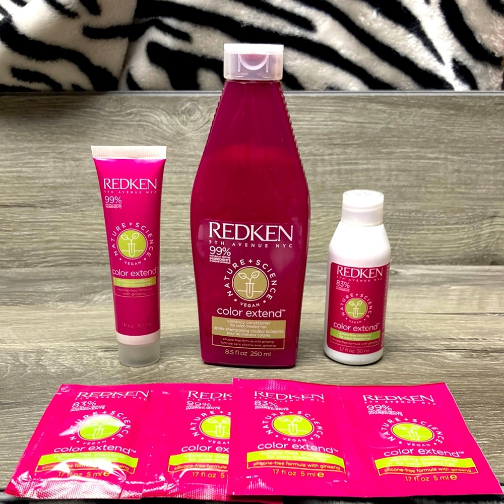 Redken Color Extend 99% Organic Vibrancy Travel size Shampoo & 2 Conditioners